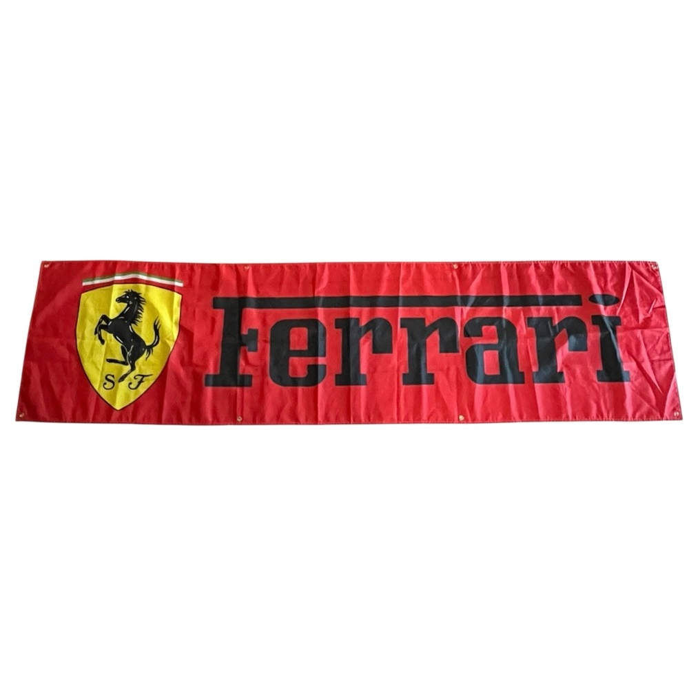 Ferrari 2x8ft Racing Flag Banner